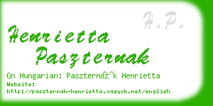 henrietta paszternak business card